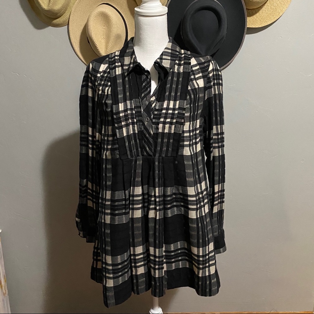 Free People Plaid Tunic